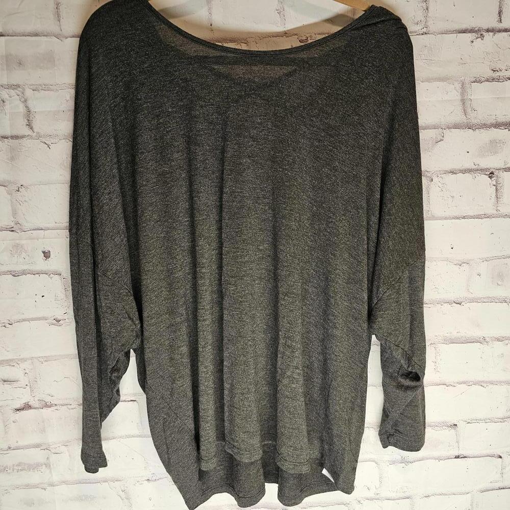 Lightweight Grey Shirt w Criss Cross Back